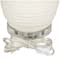 Cream Ceramic Gourd Style Base Table Lamp with Drum Shade 14" x 14" x 25"